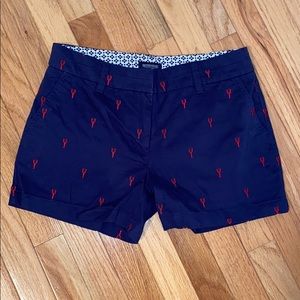 Navy & Red Nautical Lobster Shorts